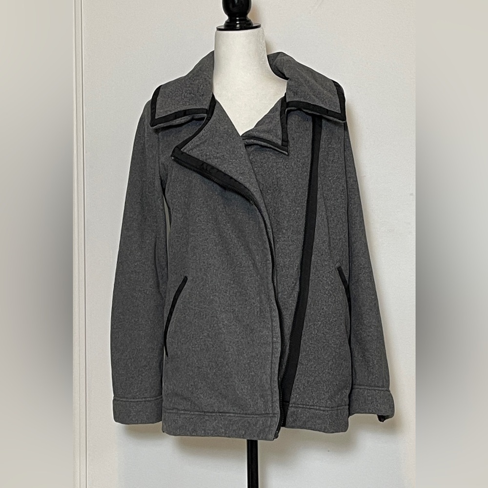 lululemon athletica Gray Pea Coat with Black Trim